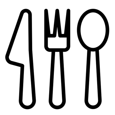 Dishes and silverware icon