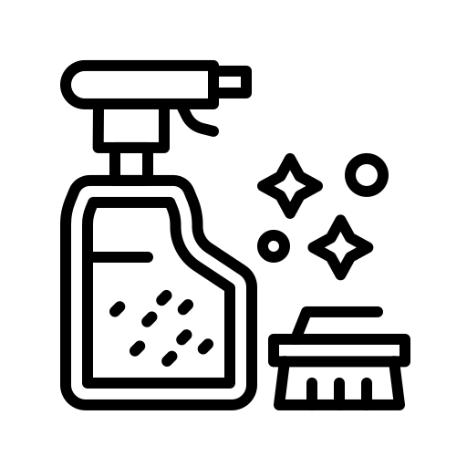 High touch surfaces disinfected icon